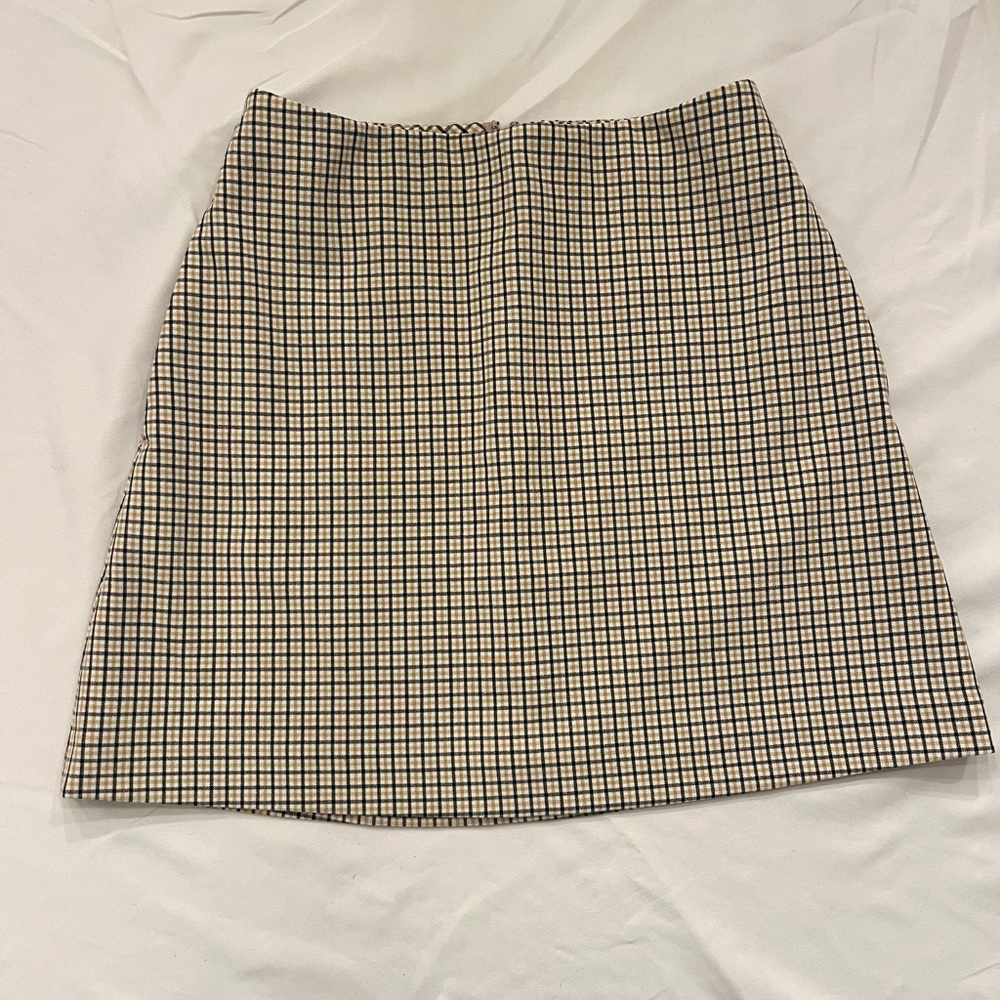 Wilfred Monochrome Grid A-Line Skirt